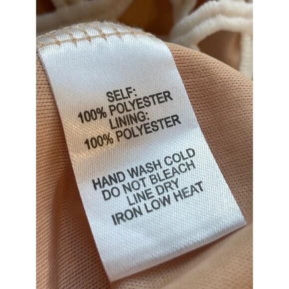 Lulus womens mini dress white open work with nude lining - Picture 5 of 7